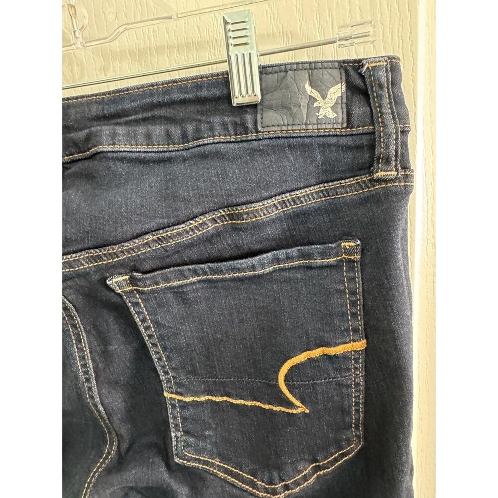 American Eagle Outfitters Jegging Jeans Super Stretch Dark Wash Women's 12 Short - Picture 4 of 12